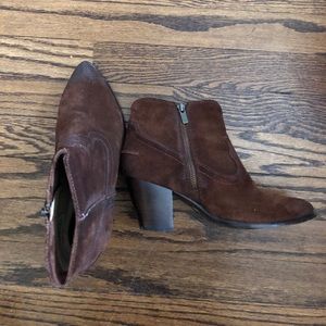 Frye heeled, suede boots